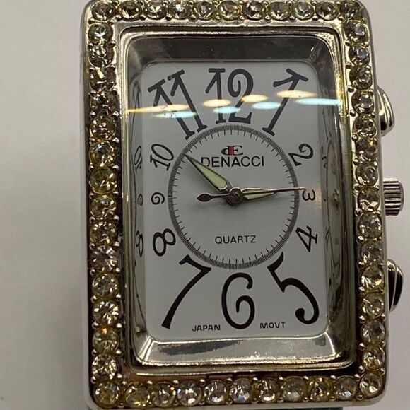 Vintage Denacci Cuff Watch Stainless Steel Case Snake Japan Movt NWT main image 4